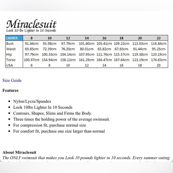 Miraclesuit Blue One Piece Swimsuit with V-Neckline and Ruched Bodice - Picture 15 of 15